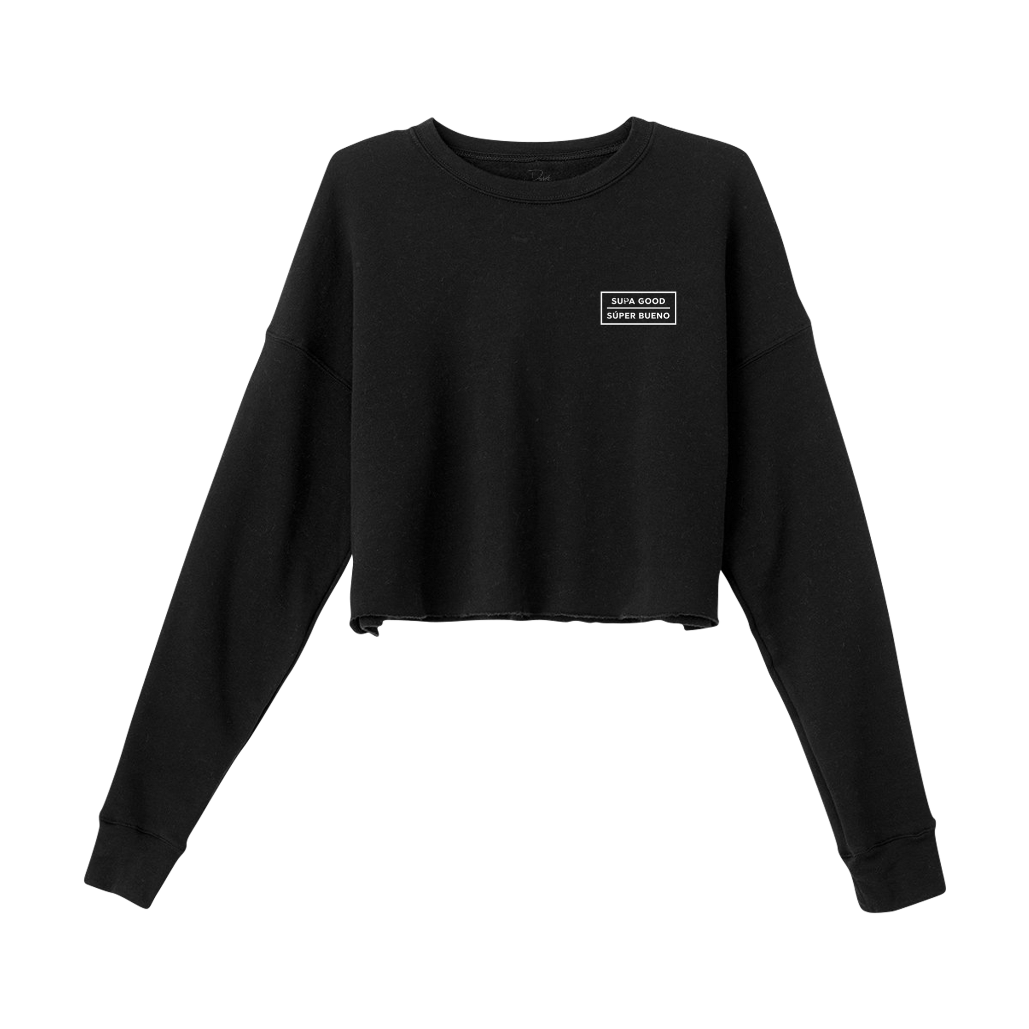 Supa Good Super Bueno Crop Sweatshirt - Black